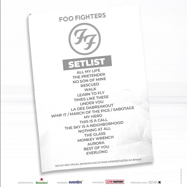 Foo Fighters no The Town: retorno ao Brasil foi com setlist longa