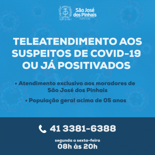 São José dos Pinhais oferece serviço de teleatendimento para suspeitos ou já contaminados por covid-19