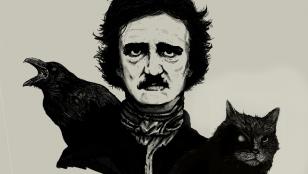 Edgar Allan Poe. Ilustração: CJ Oliveira (Jornal Opção)