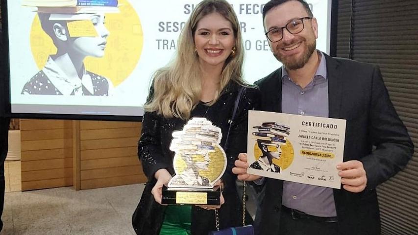 A Rádio Educativa ficou em 3º lugar na 7ª edição do Prêmio Fecomércio Sesc Senac PR de Jornalismo